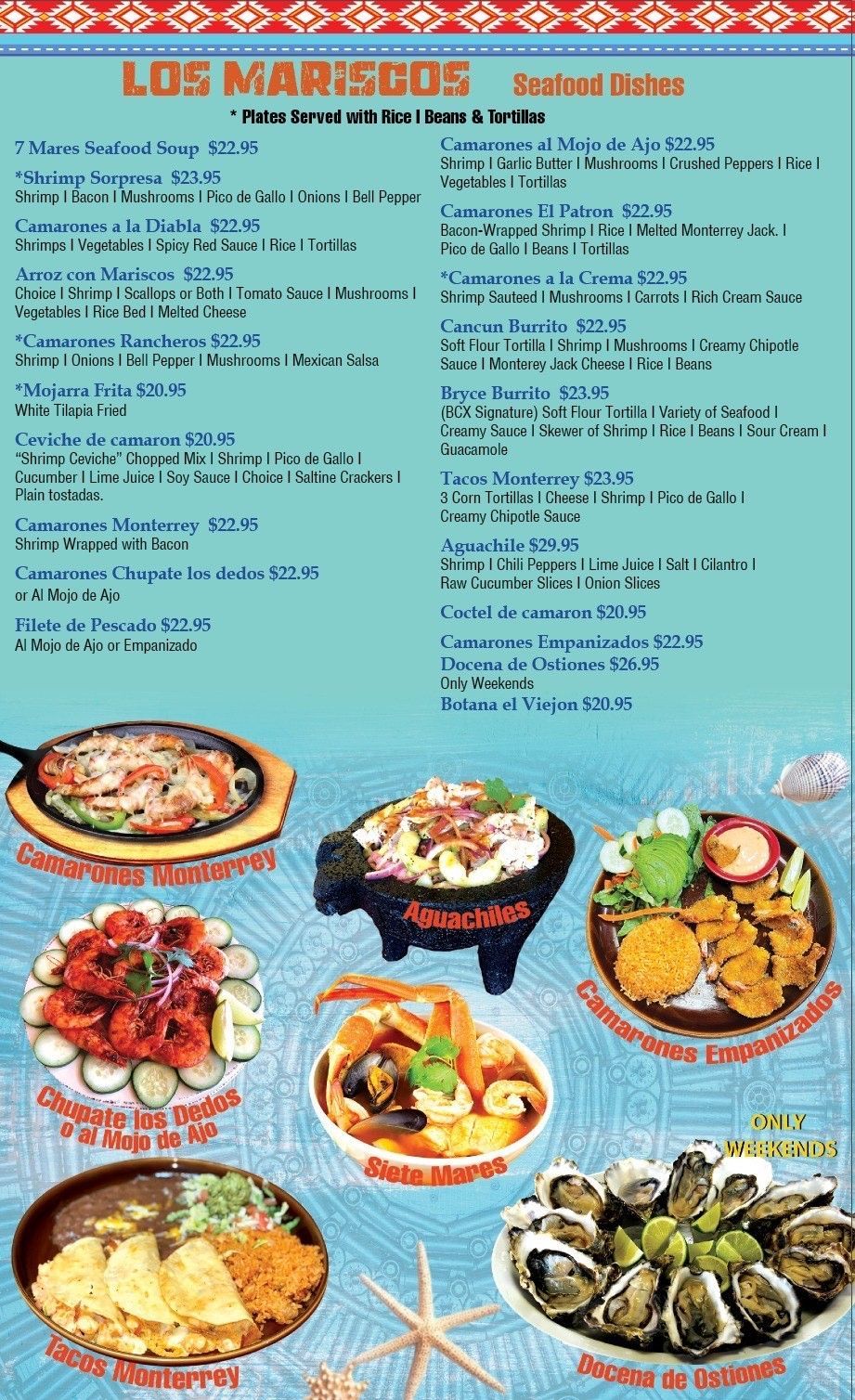 seafood dishes