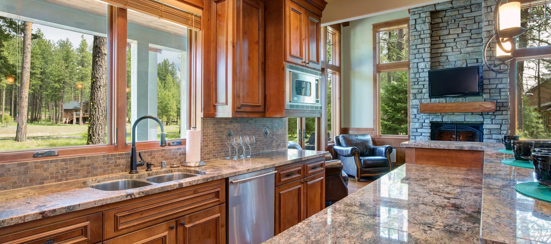 Golden Brown Super Granite Kitchen Countertop