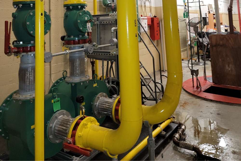 Gray and white plaid pattern.