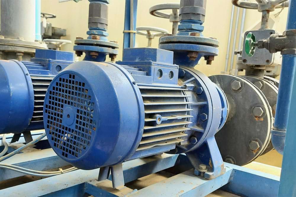 Gray and white plaid pattern.