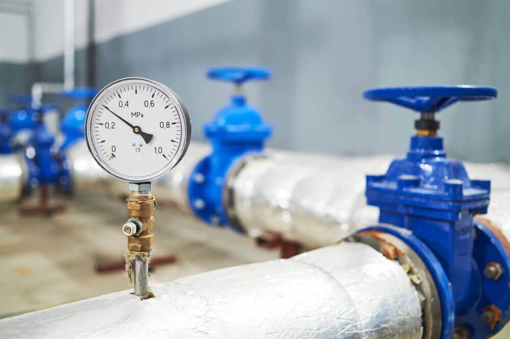 Gray and white plaid pattern.