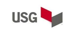 USG logo: gray text