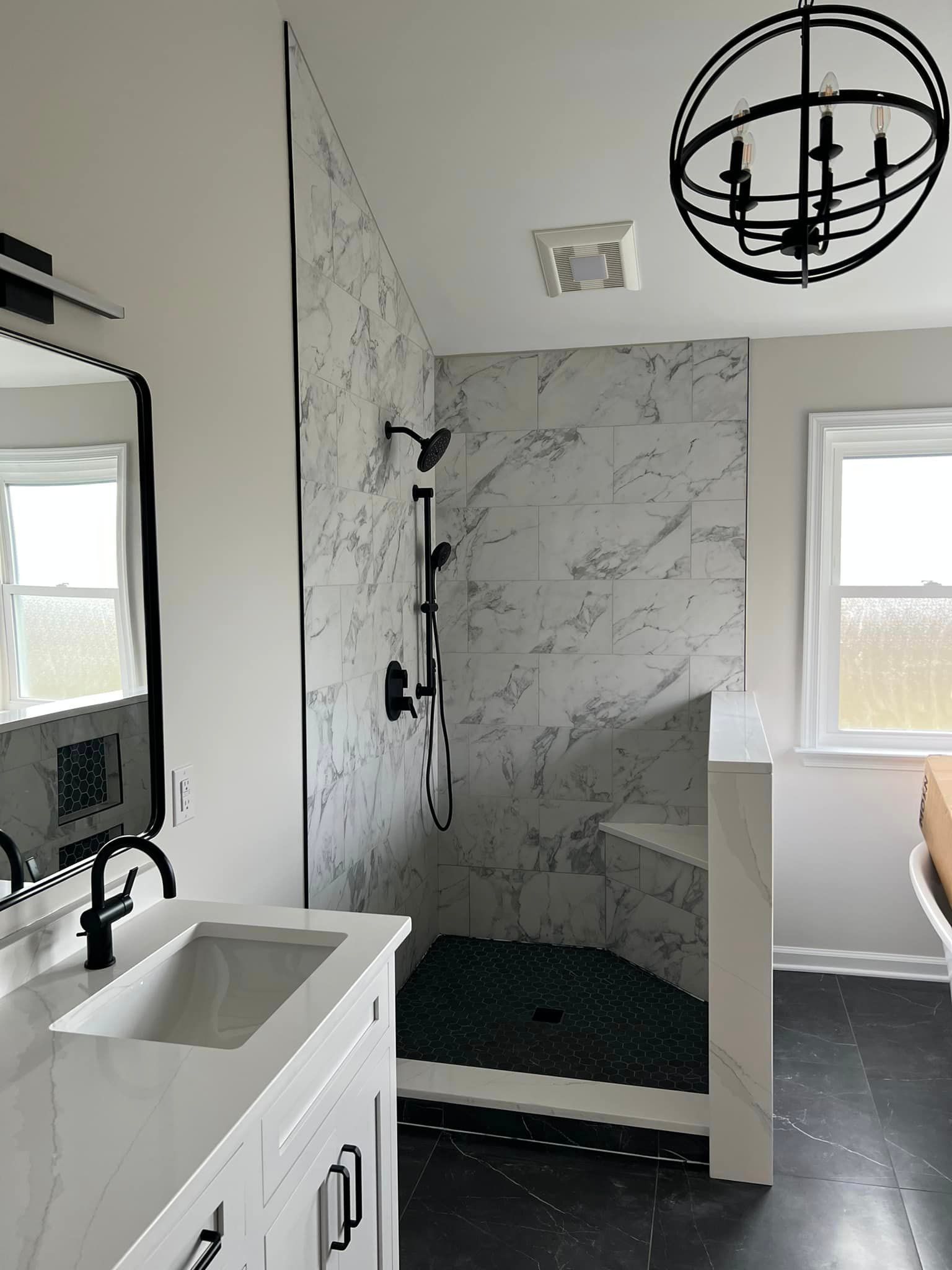 Newly constructed bathroom