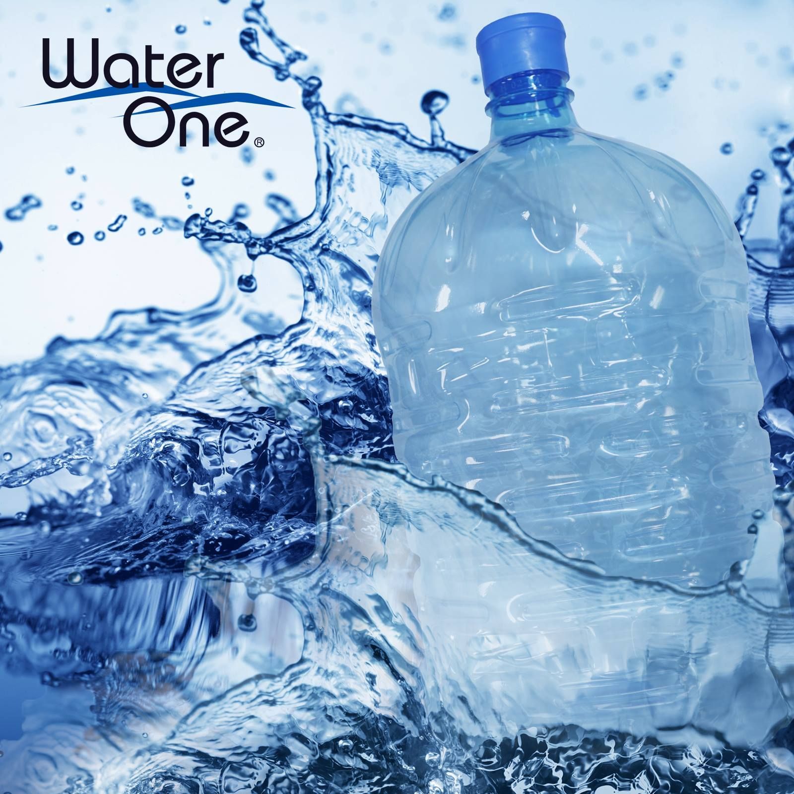 A bottle of water that says water one on it.