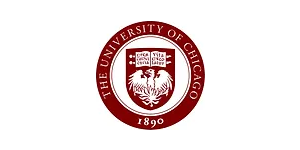 The university of chicago logo has a shield with an eagle on it