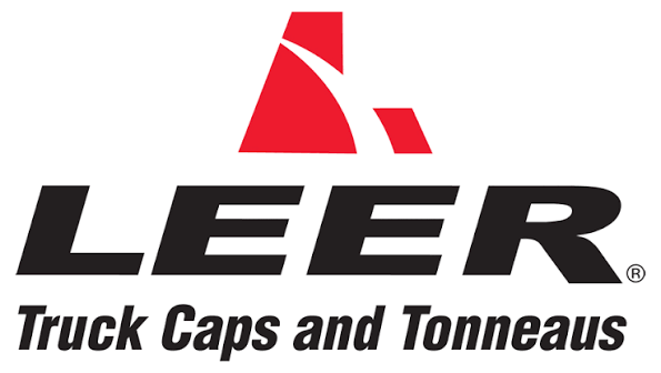Leer Truck Caps and Tonneaus logo in black and red on a white background