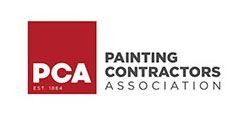 PCA logo for Painting Contractors Association in red, black, and white