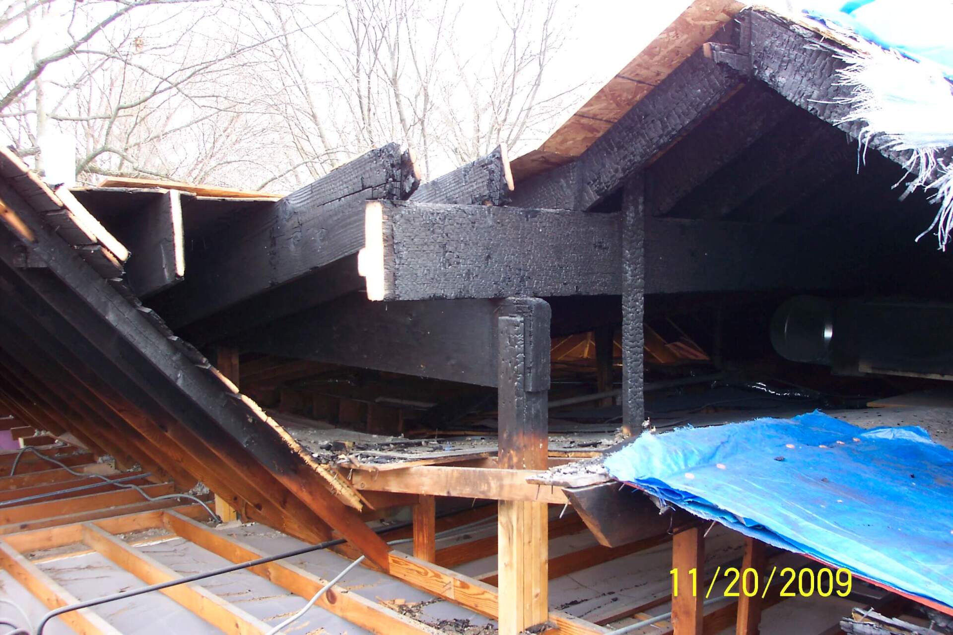 Fire damage restoration