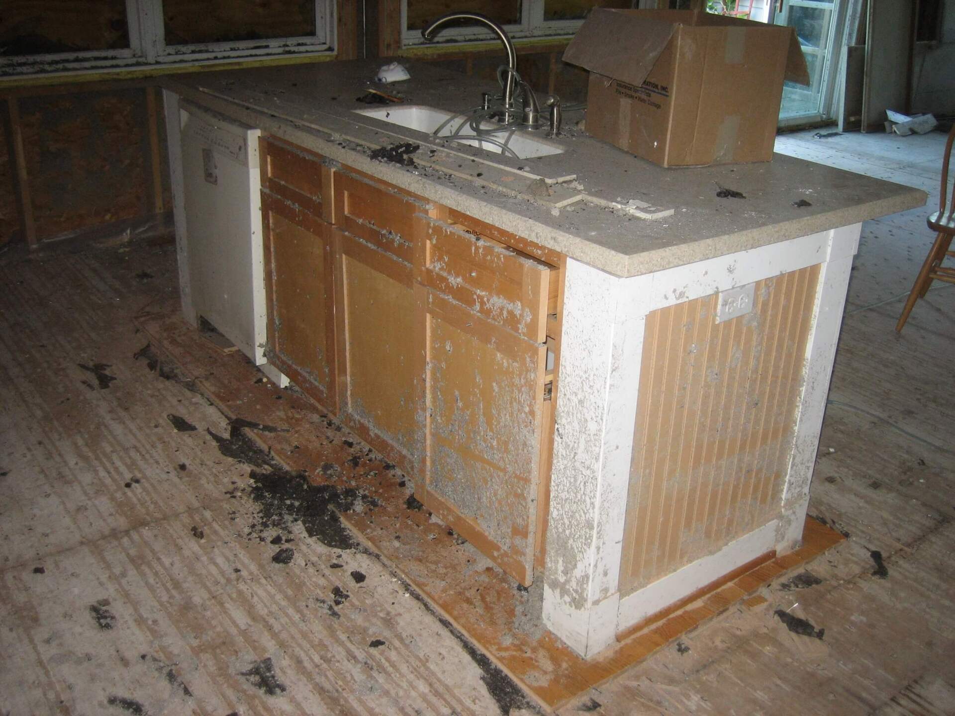Fire damage restoration