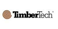 TimberTech logo: spiraling wood grain emblem, black text on a white background.