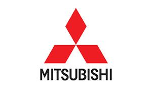 Red Mitsubishi logo: three red diamonds arranged in a triangle, with