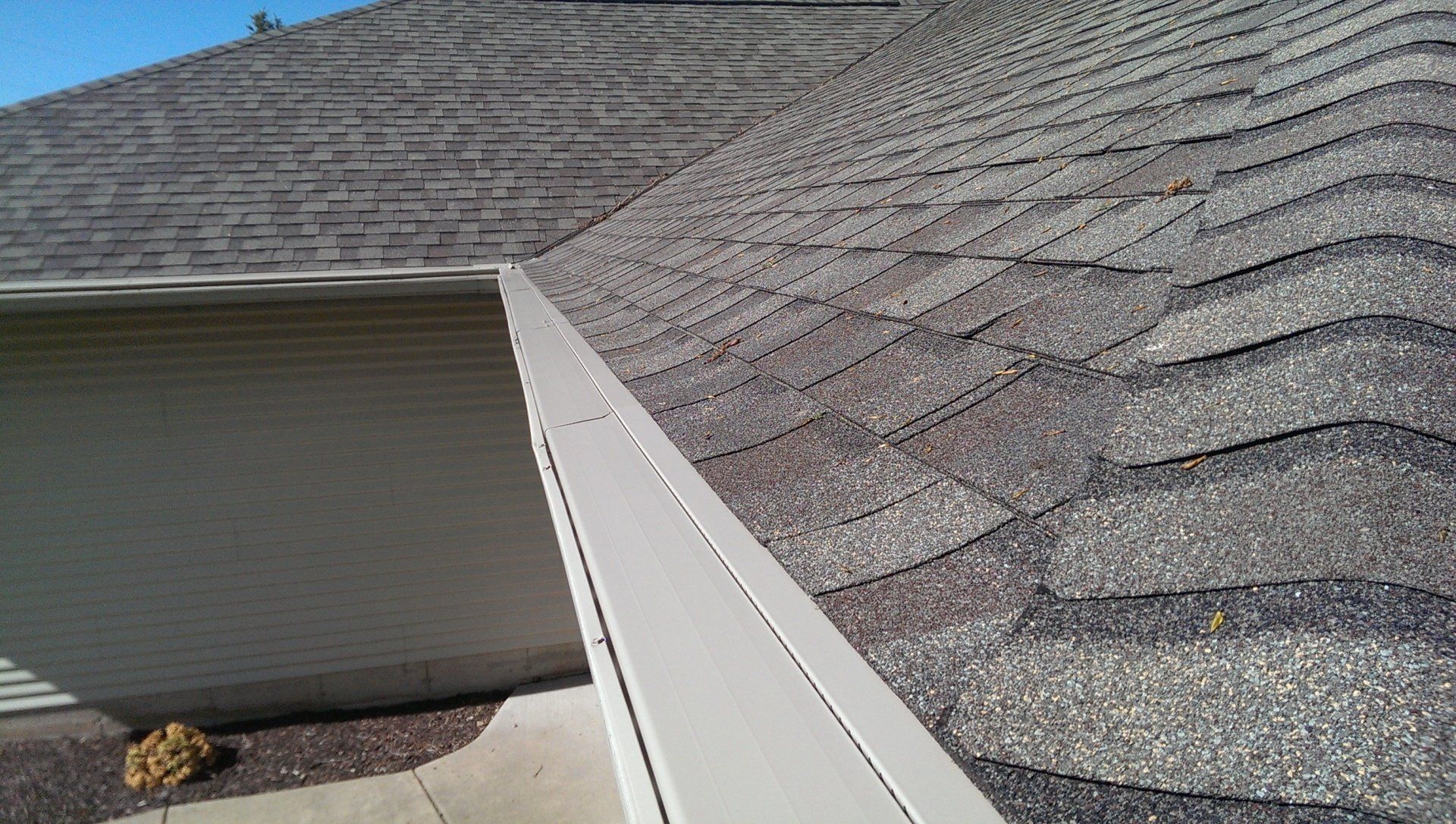 New White Gutters, 3x4 Downspout, and LeafX Gutter Covers