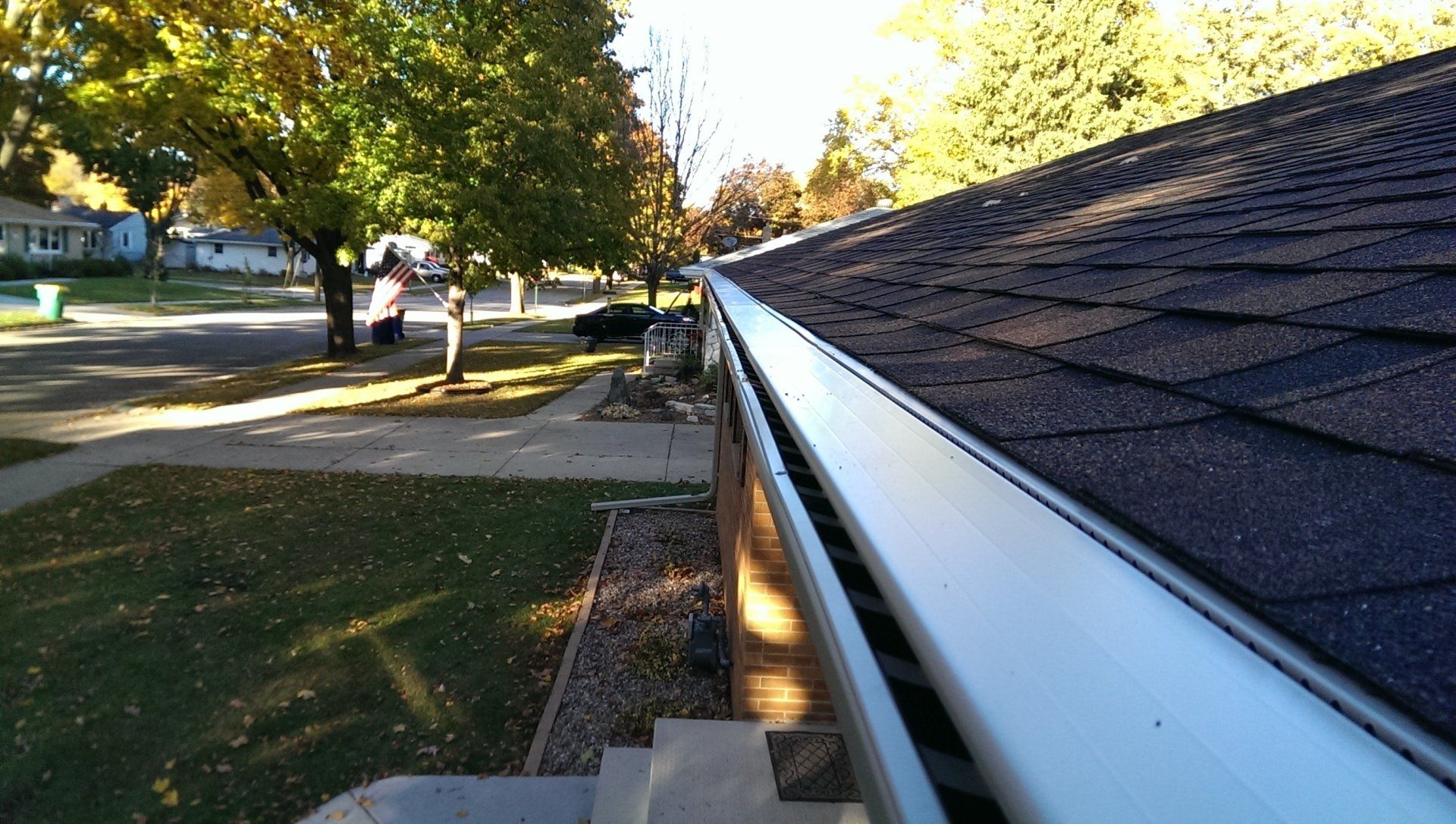 Clay 5 inch Gutters, 3x4 Downspouts, and LeafX