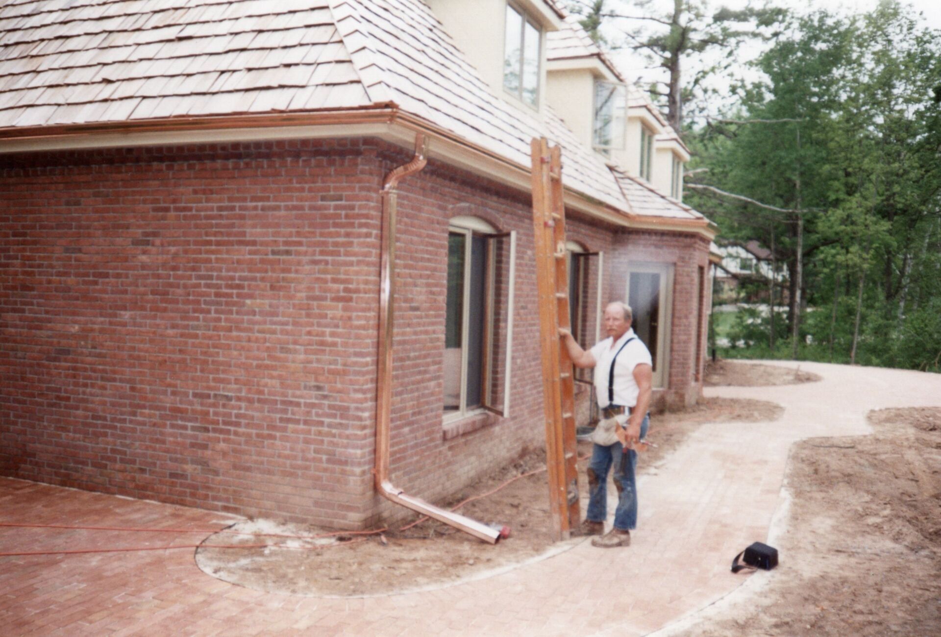 Charcoal Grey 6 inch Gutter, 3x4 Downspouts, and LeafX