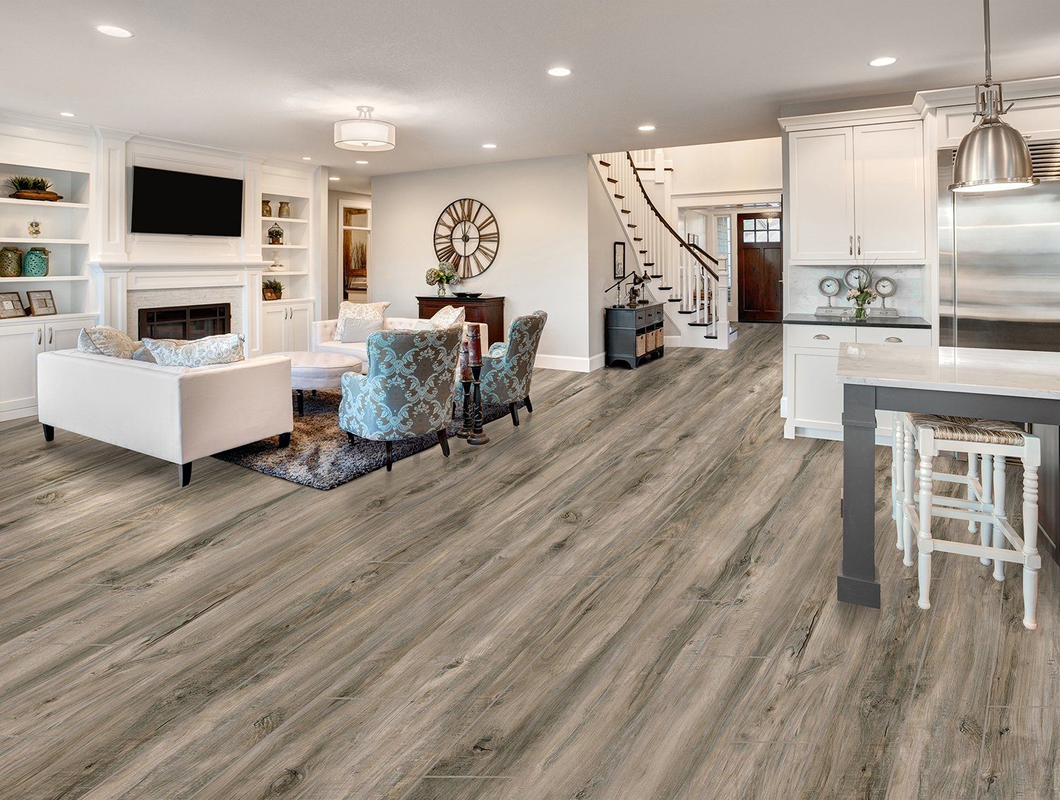 Vinyl flooring of a house