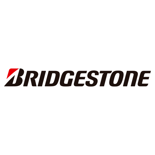 Bridgestone logo in black and red on a white background