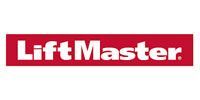 The LiftMaster company logo featuring white text on a solid red horizontal rectangle.