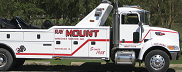 Company towing truck