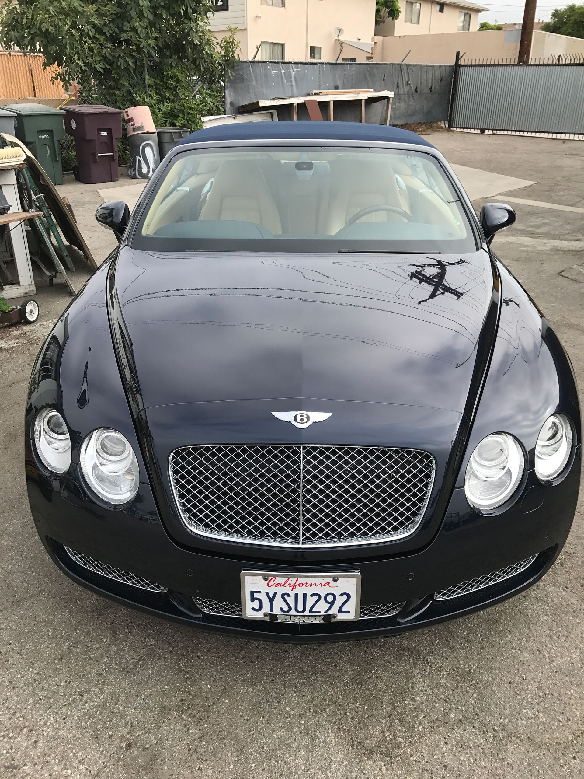 Bentley convertible front view