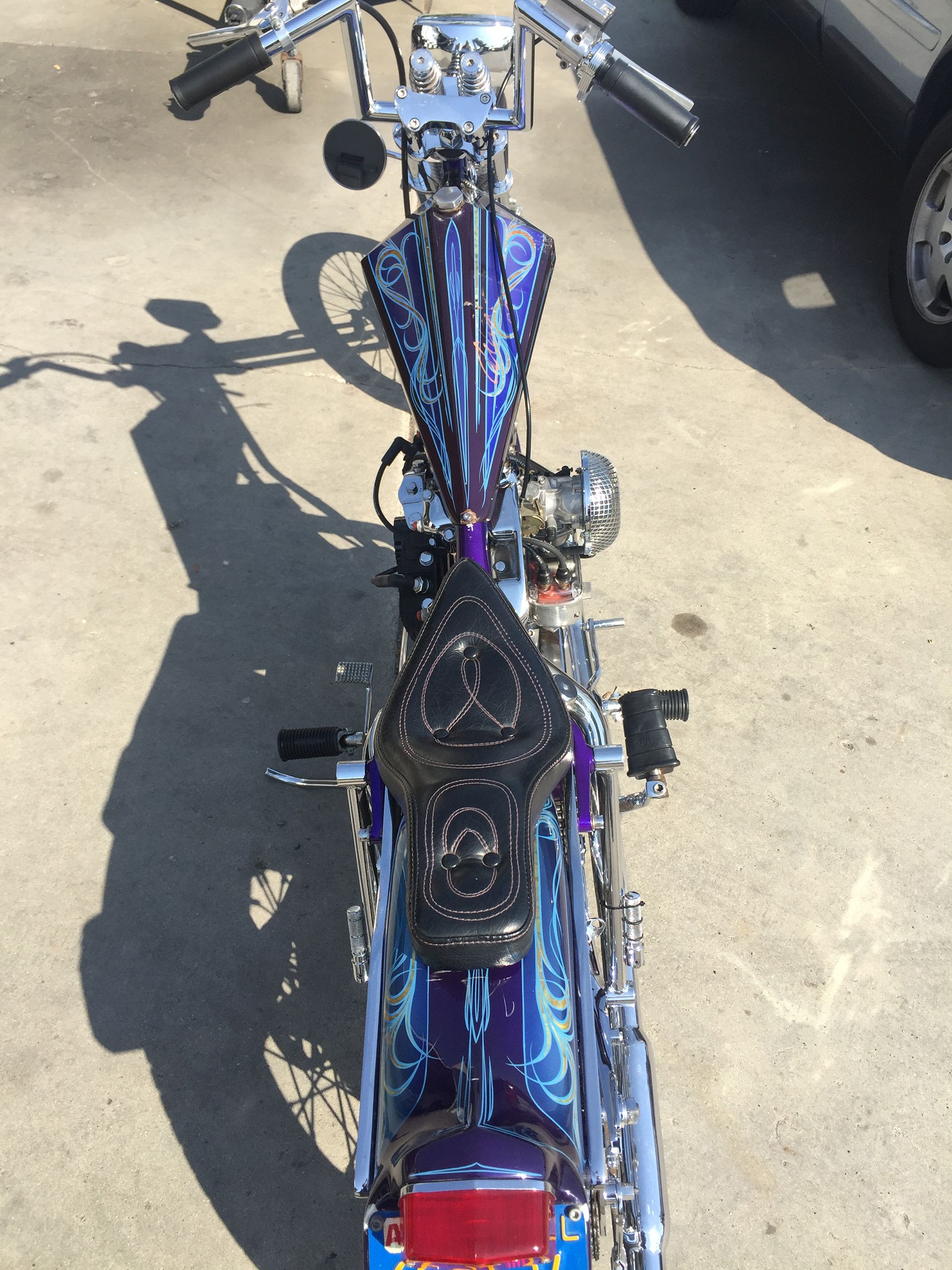 Digger motorcycle top view