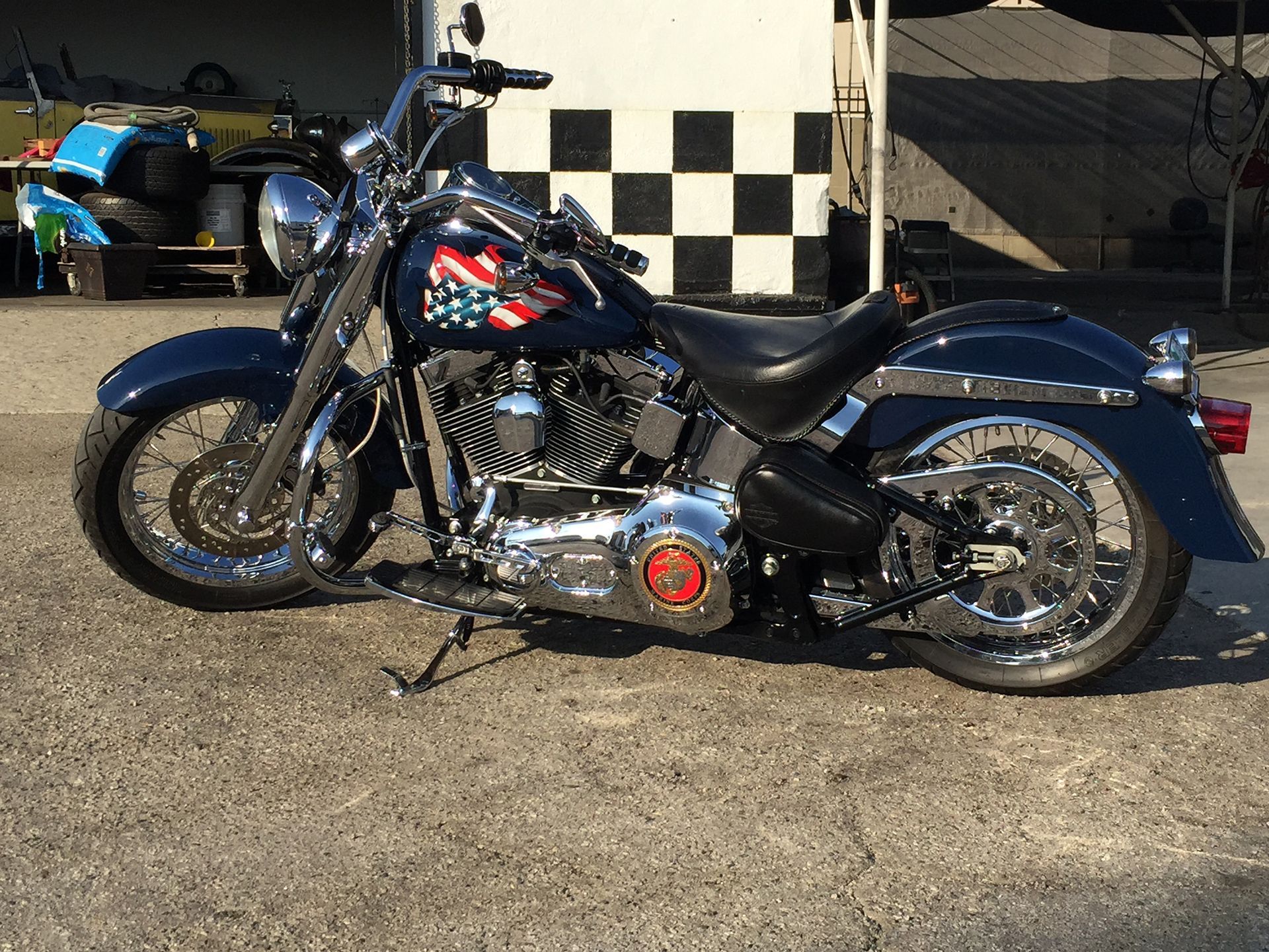 Mustang motorcycle left view