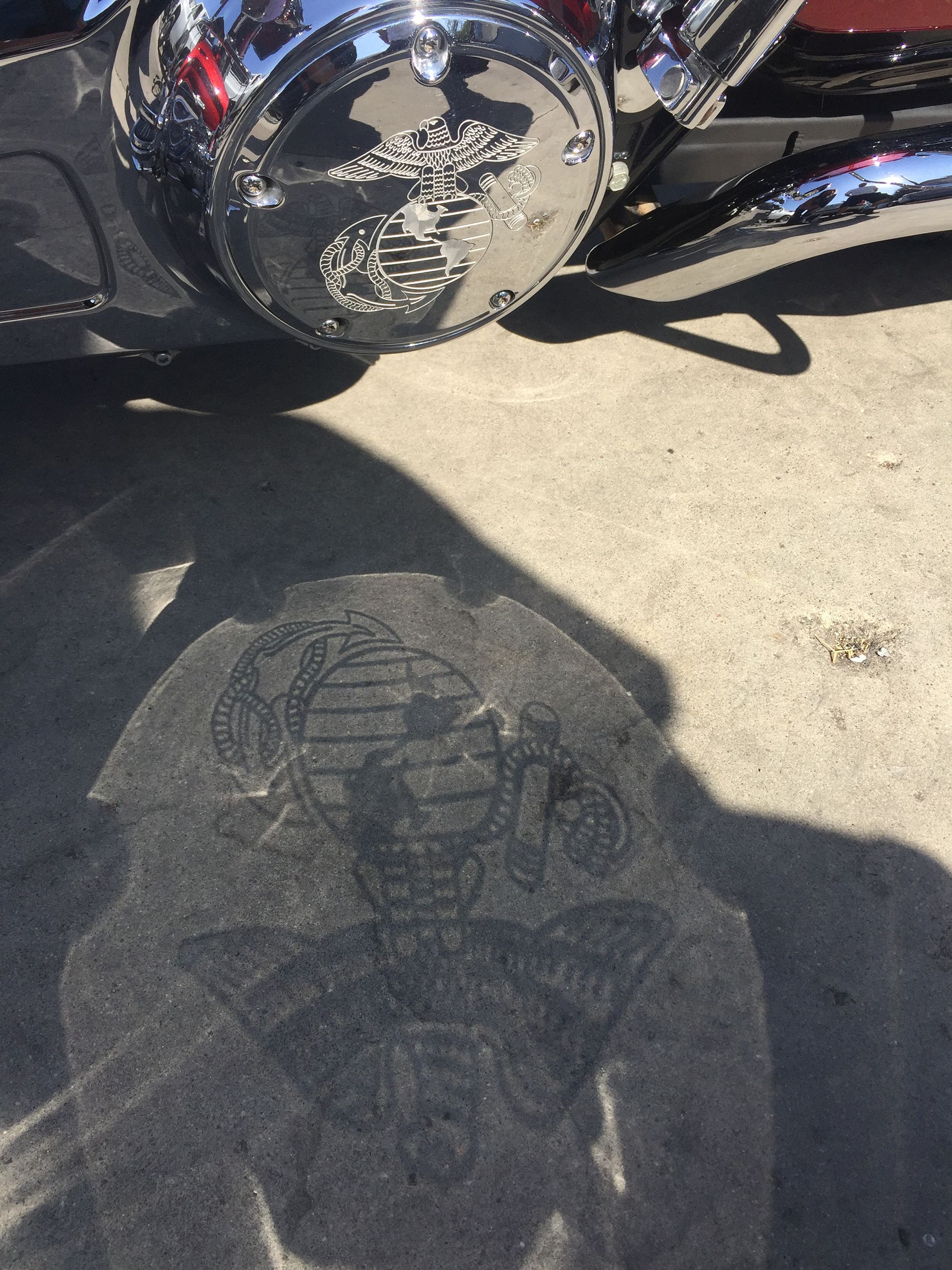 United Stated Marine Corps logo reflection