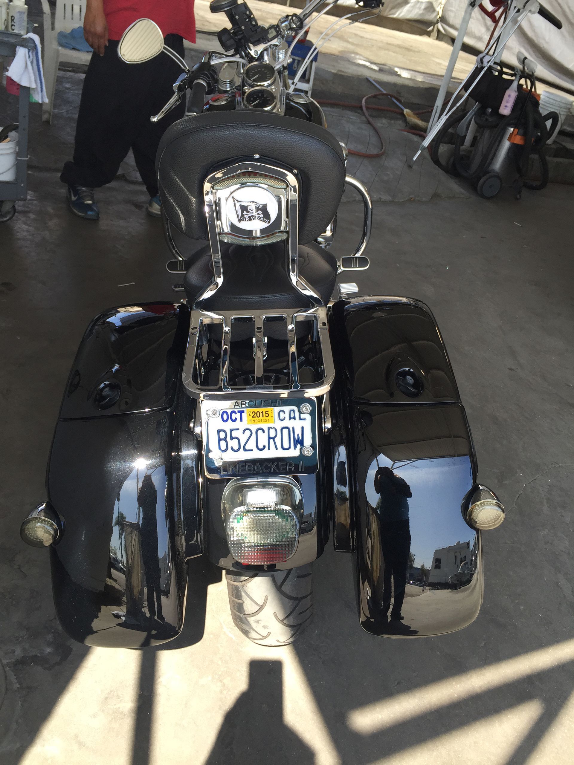 Harley Davidson motorcycle back view