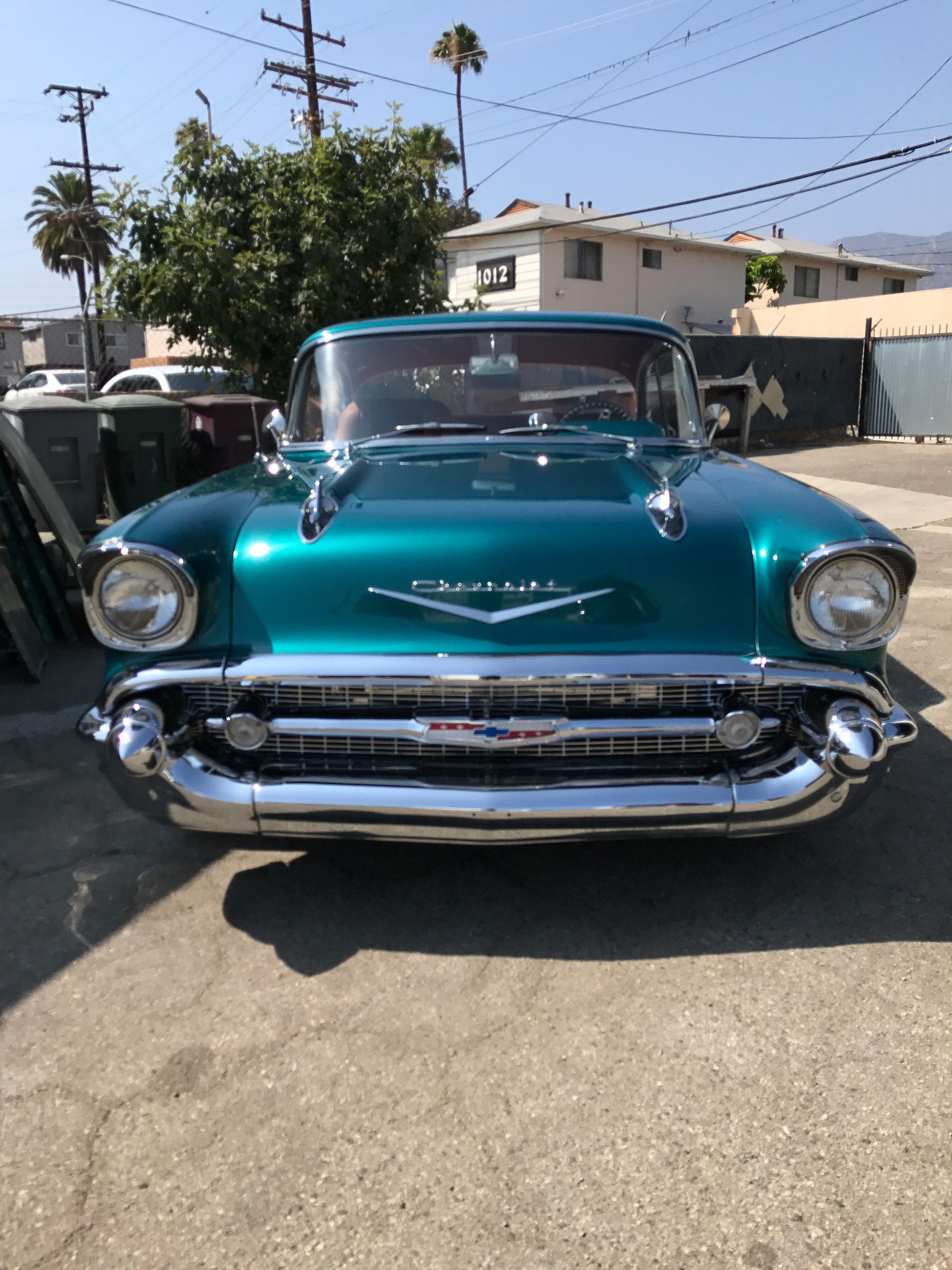 Green Chevrolet Bel Air front view
