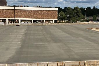 Commercial concrete parking lot