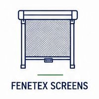 Blue retractable window screen icon