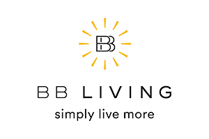 Logo for BB Living: Two intertwined