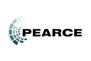 Pearce logo: dark text