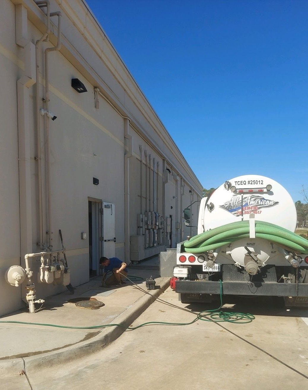 All American Septic vehicle tank