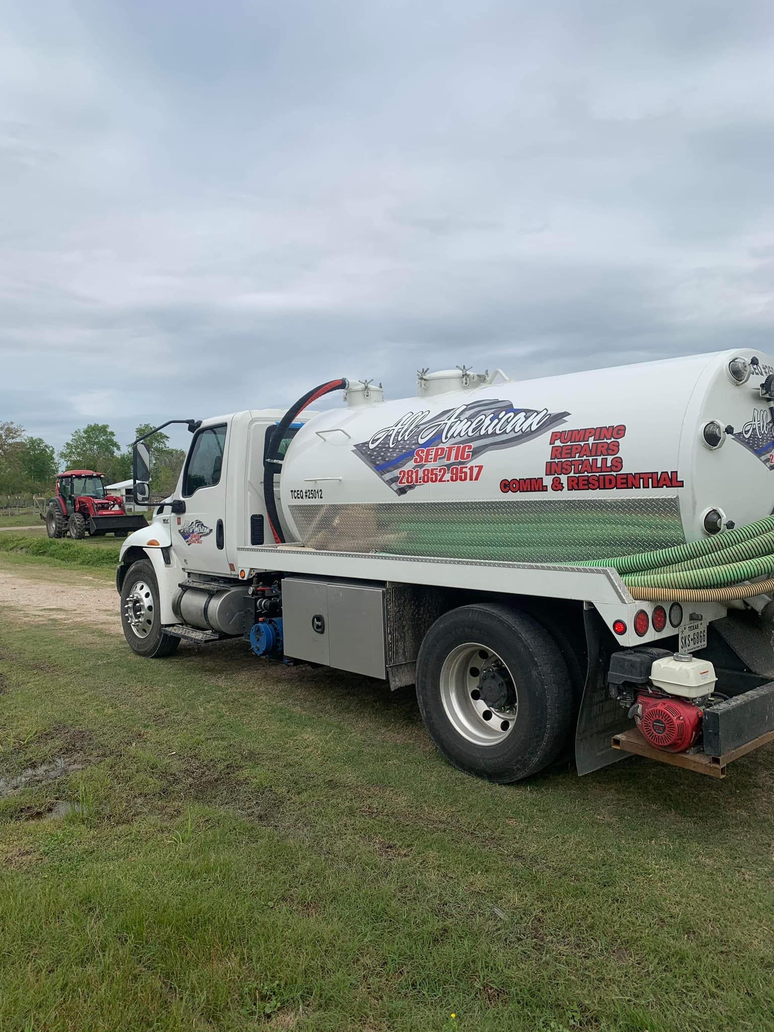 All American Septic vehicle tank