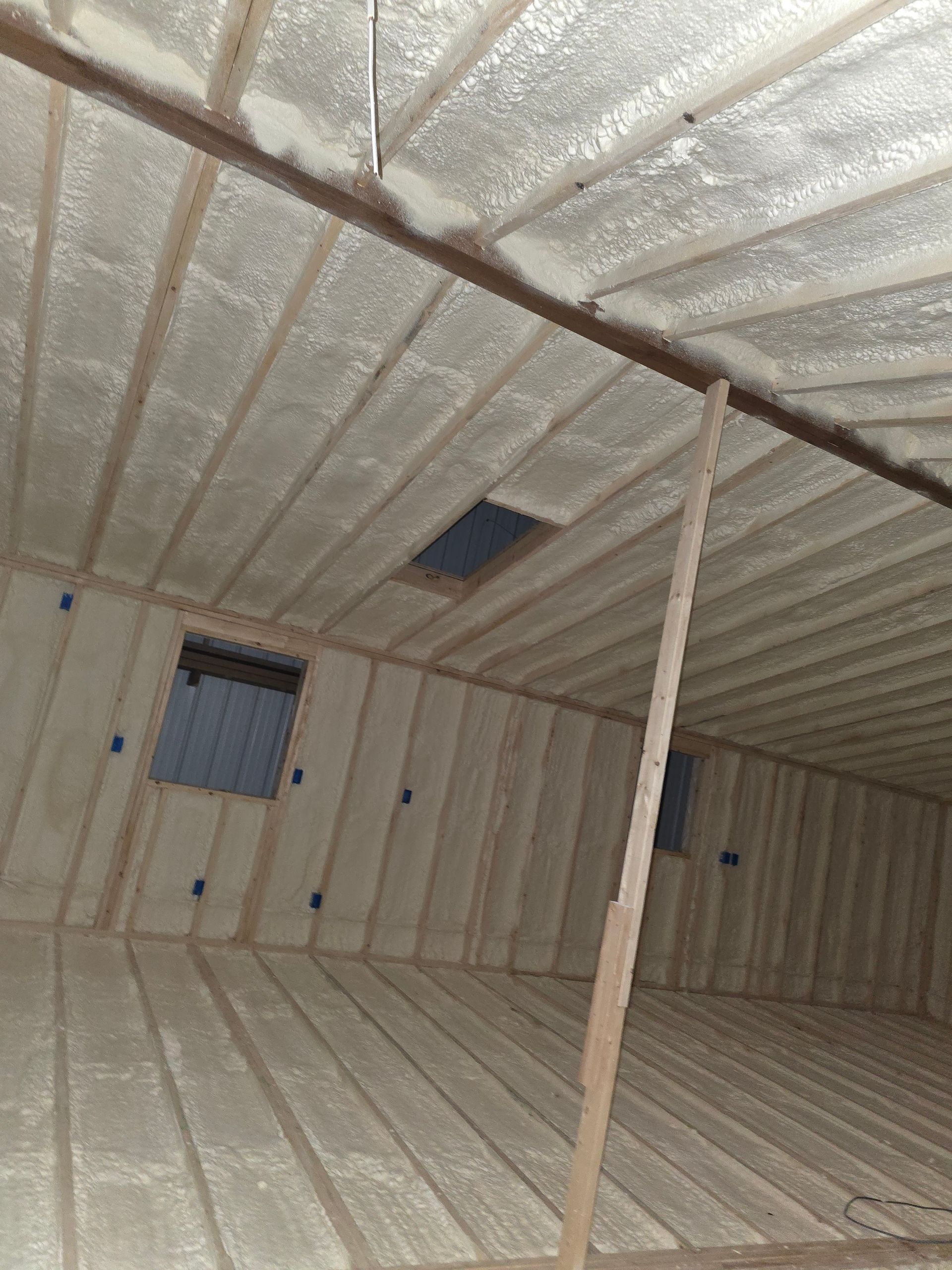 A room with a lot of foam on the walls and ceiling.