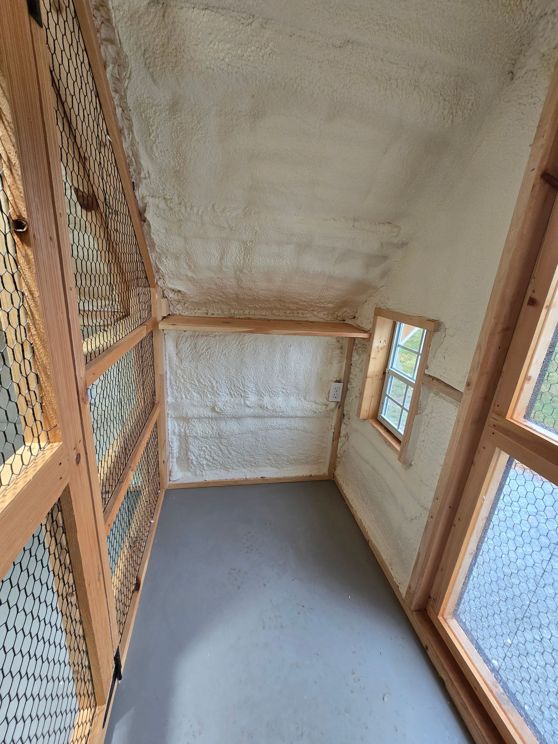 A room with a lot of foam on the walls and ceiling.