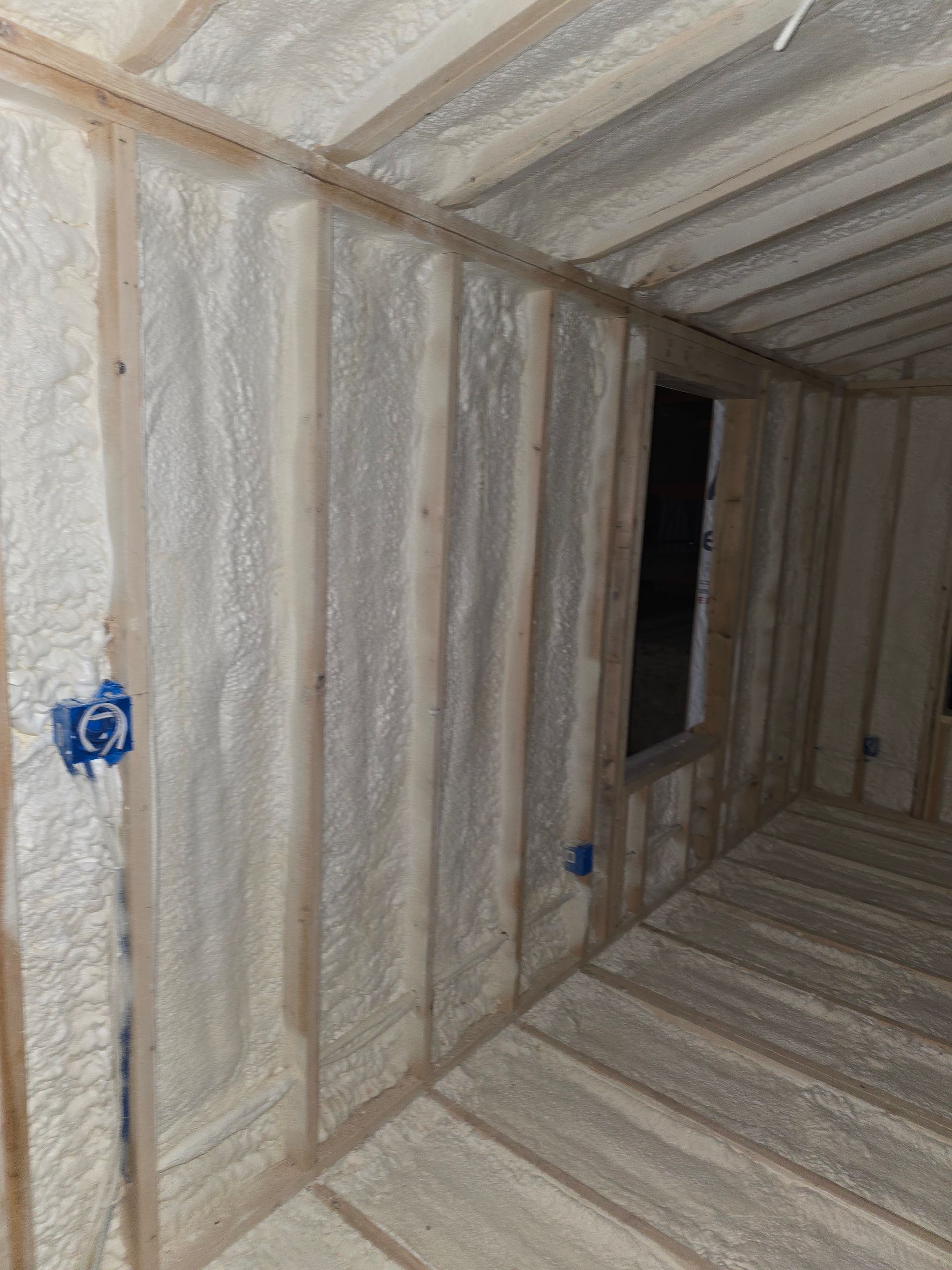 A room with a lot of foam on the walls and ceiling.