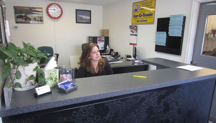 Woman standing in office