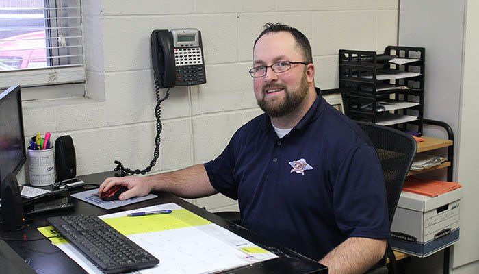 Man standing in office