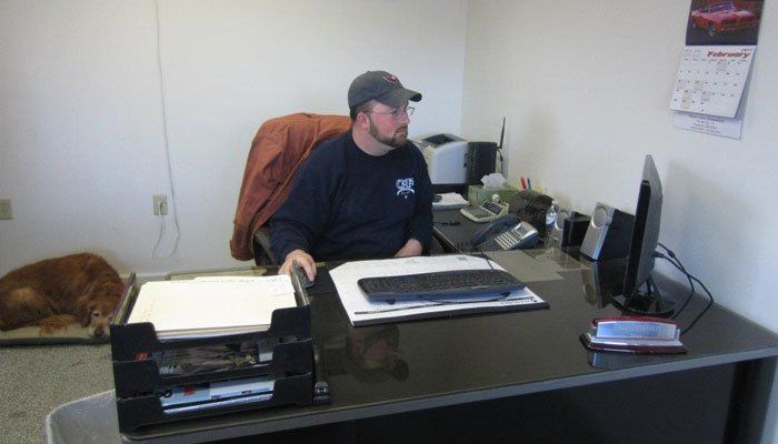 Man standing in office