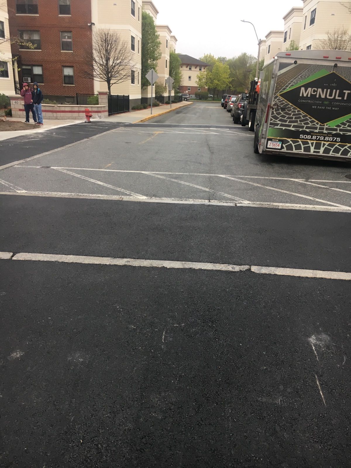 A minute maid van is parked on the side of the road