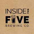 The inside five brewing co. logo is on a brown background.
