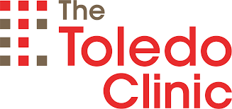 The toledo clinic logo is red and white on a white background.