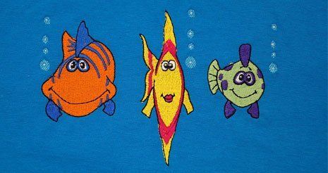 Embroiled fish cartoon