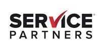 Service Partners logo in black and red text on a white background