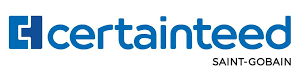 CertainTeed Saint-Gobain logo in blue and gray on a white background