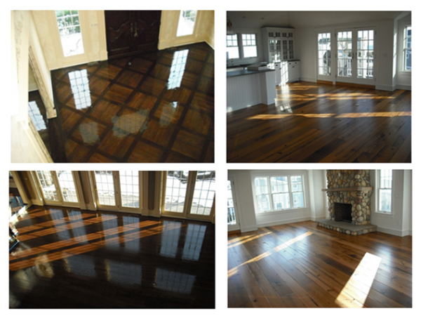 Four Hardwood flooring sample works