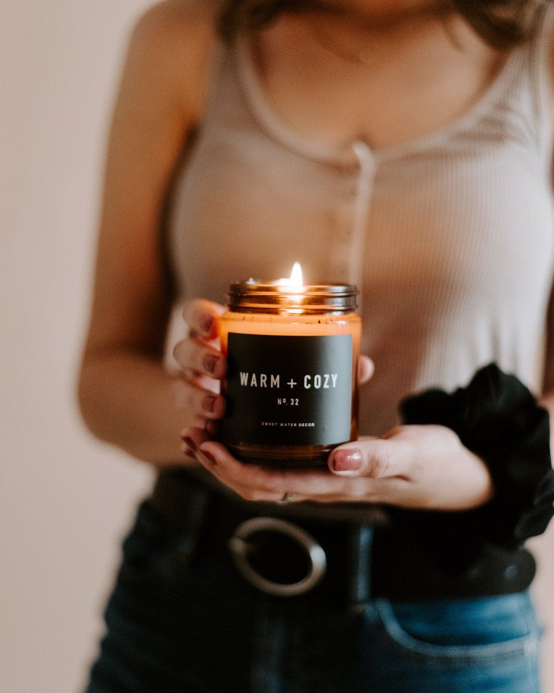 Person holding a lit