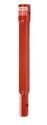 Red cylindrical pen or marker standing upright on a white background