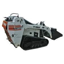 White Bobcat MT52 compact track loader on a white background